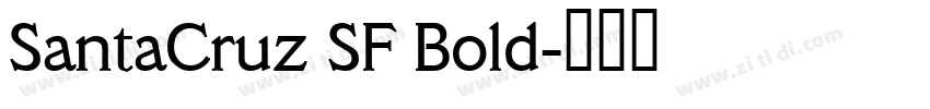 SantaCruz SF Bold字体转换